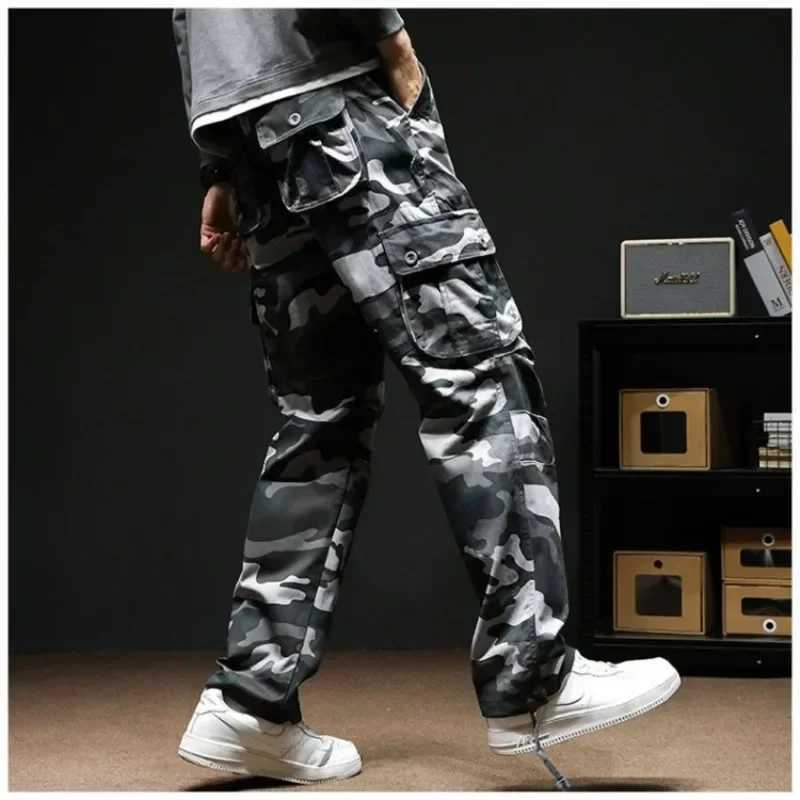 Trousers Mens Camo Casual Korean Cotton Designer Loose Camo Product Pants Mens Cheap Techwear Fashion Street Emo W241231