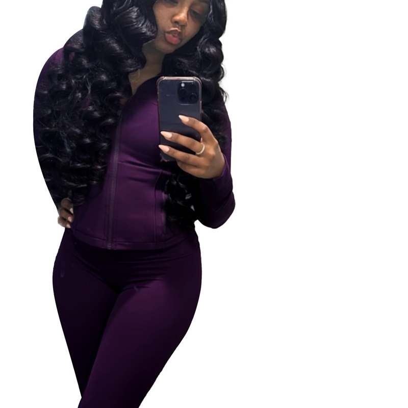 Womens Tracksuits Two Pieces Set 2025 New Fashion Sports Leisure Slim Sexy Tight Long Sleeve Micro Horn Sportwear 14 Colors