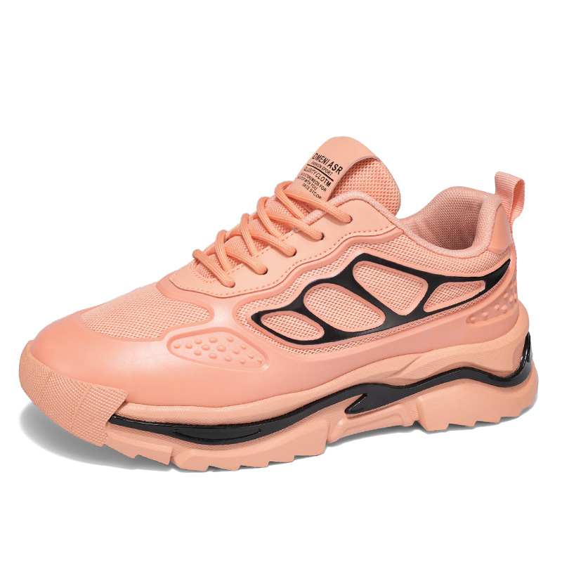 Men Sports Thick Sole New Fashion Chunky Shoes Running Outdoor Breathable Sneakers Triple Black White Orange fashion