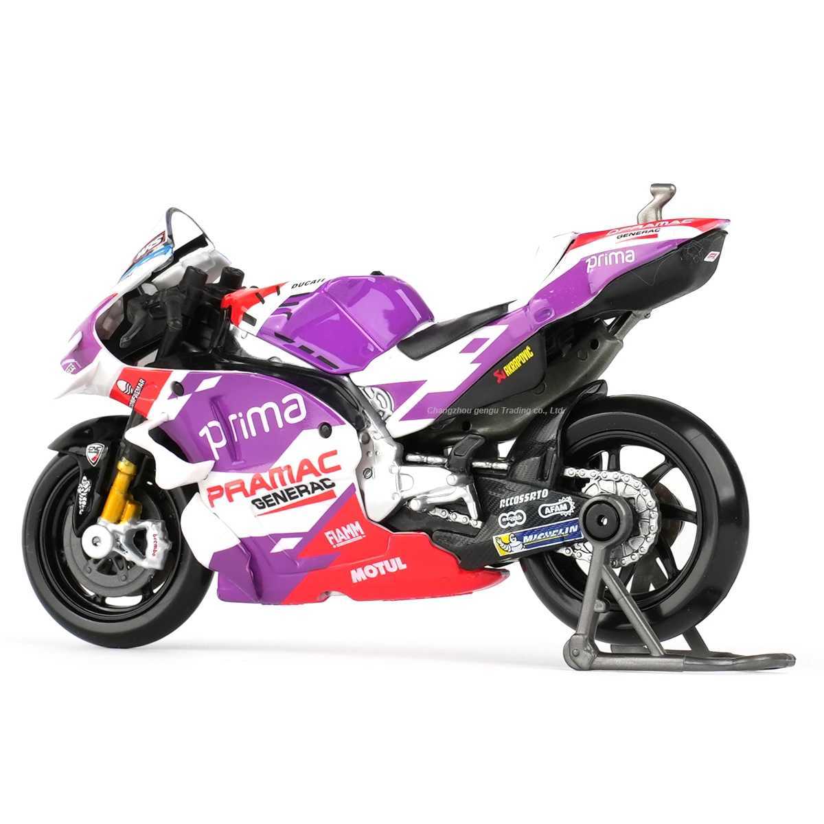 Maisto 1 18 2022 GP Racing Ducati Pramac Racing Die Casting Car Collectable Motorcycle Model Toy W241231