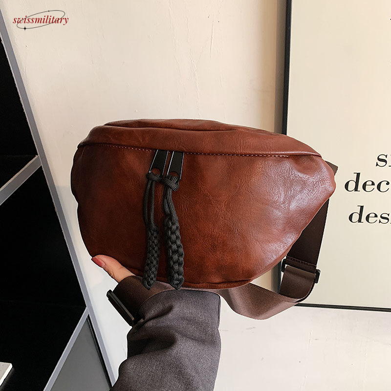 Fashion Brand Woman 2025 Winter New Waist Quality Leather Female Shoulder Bag Designer Crossbody Chest Pack #30 swissmilitary