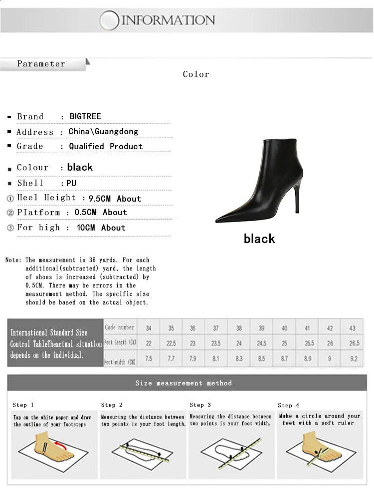 BIGTREE Retro Black Women Ankle Boots Pointed Toe High Stiletto Heels Winter Shoes Zapatillas Mujer 241231