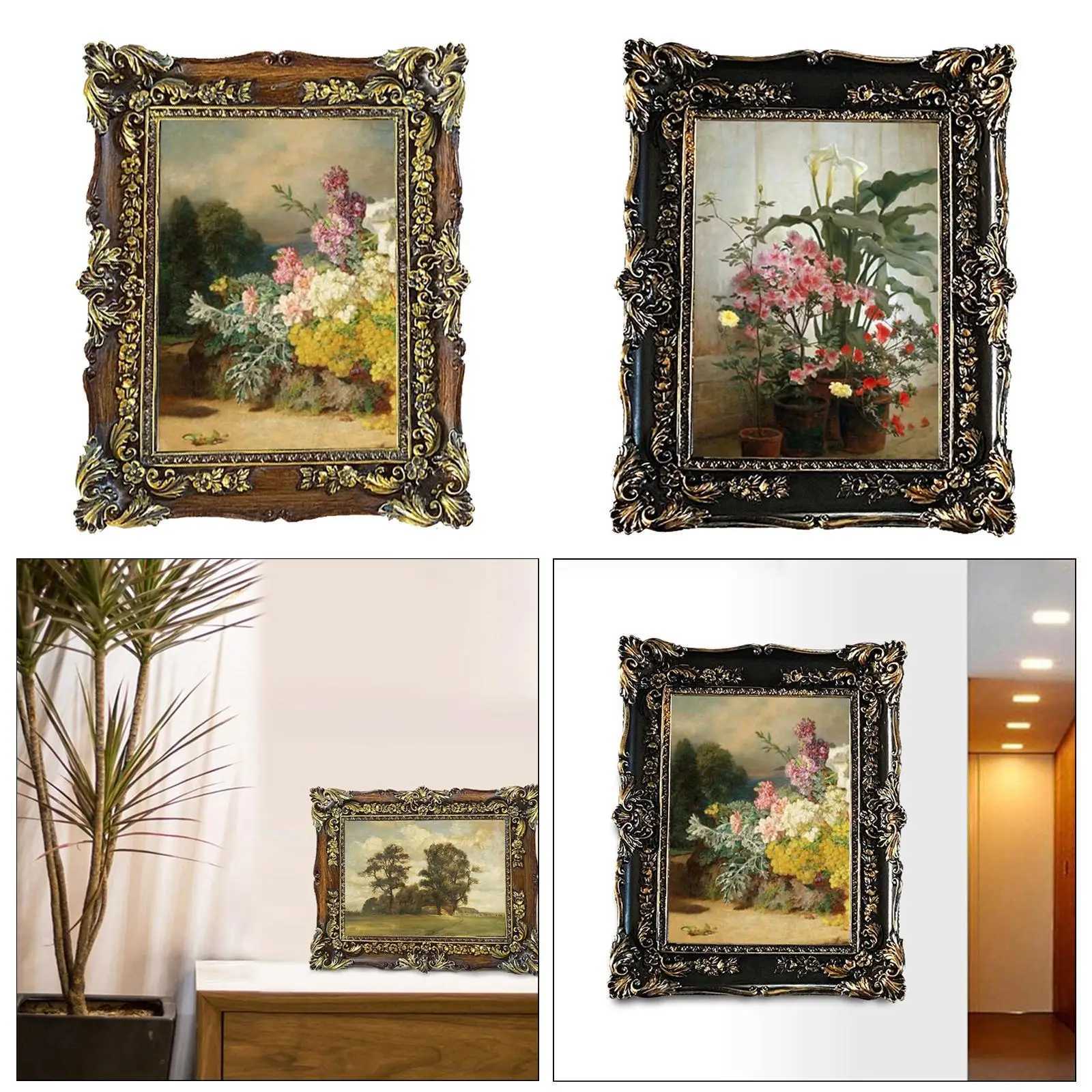 Frames Resin photo 5x7 desktop and wall hanging display frame antique decoration CL241231 H260306
