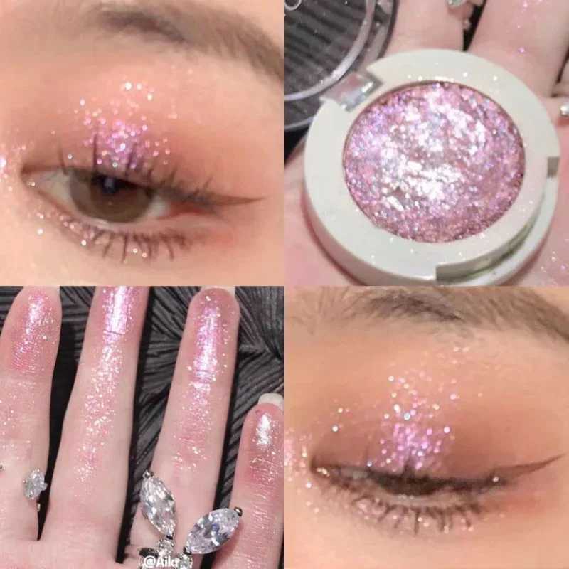 Monochrome glitter eye shadow palette potato texture pearl diamond highlights bright and shiny Korean cosmetics W241230