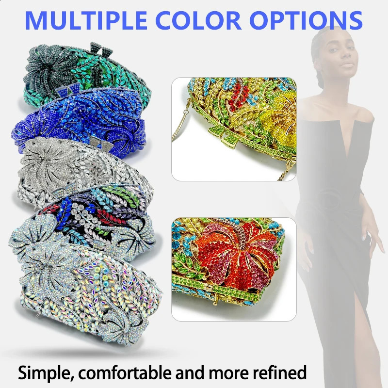 Super Glitter Glass Clutch Rhinestone Evening Bag Diamond-encrusted Handbag Womens Wedding Party Diamond Dinner Clutch 241231