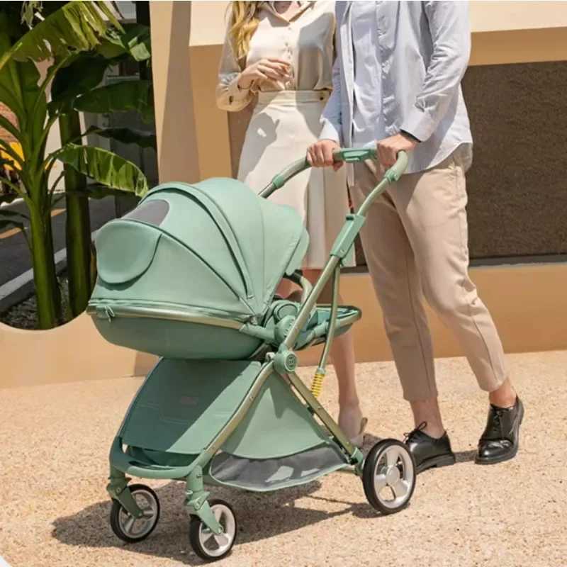 Portable Foldable Baby Stroller High View Two-way Baby Stroller Lightweight Travel Baby Stroller Adjustable BackrestXJ241231