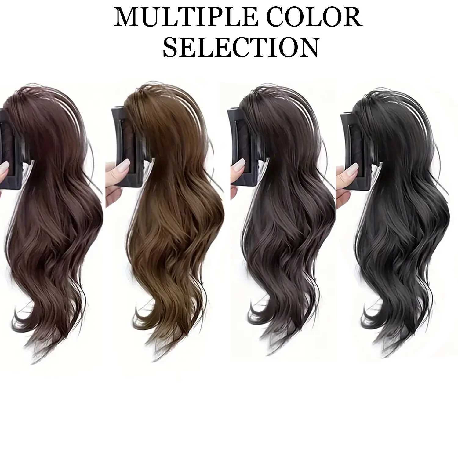 Claw ponytail long curly wave ponytail synthetic clip style hair extension elegant and natural appearance for daily use hair A W241230