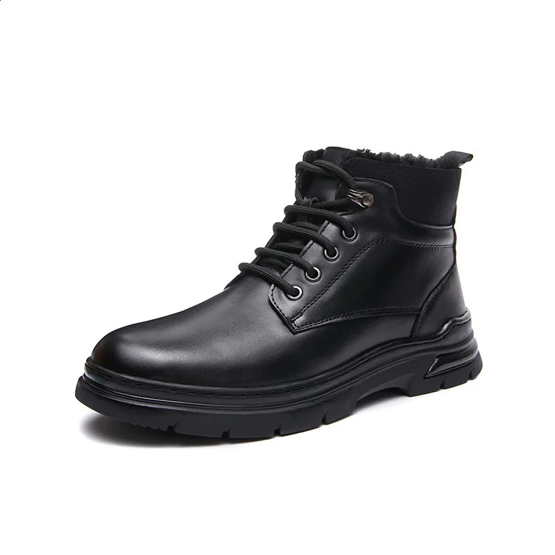 Thickened Wool Martin Boots Winter Strap Thick Bottom Comfortable and Warm Online Men;s Cotton Shoes Dad Shoes Wholesale 241231