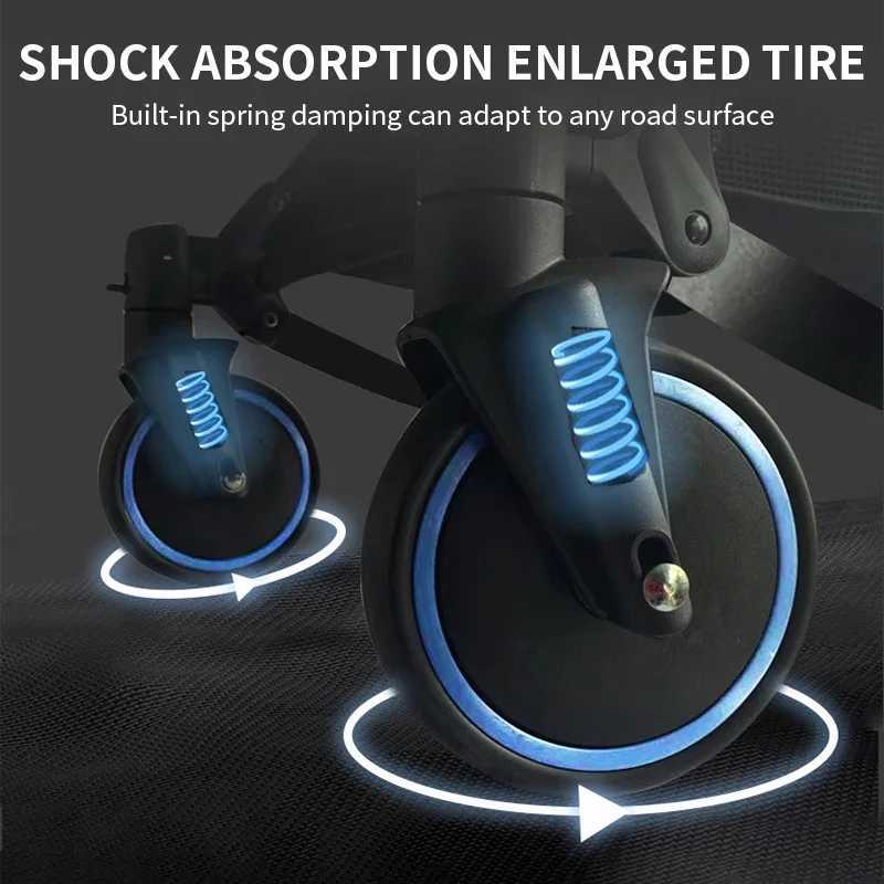 Baby Stroller One-Hand Fold and Adjustable Canopy Lightweight Baby Stroller 4 Wheels Infant StrollerXJ241231