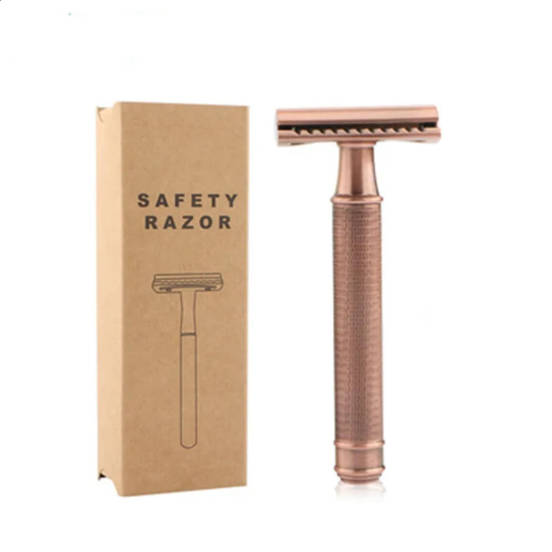 Blade for Men Old-fashioned Bronze Metal Classic Safty Double-sided Manual Razor 241230
