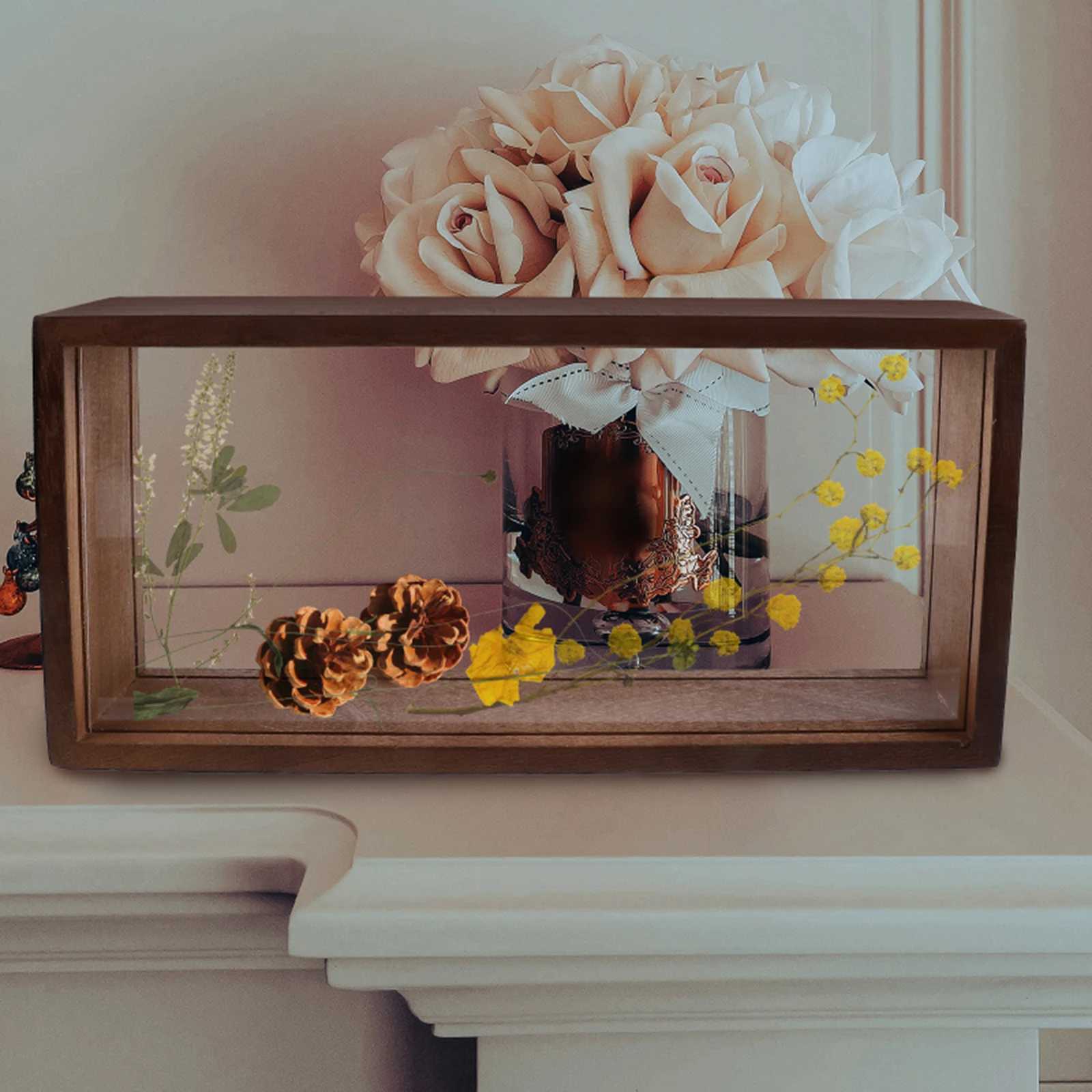 Frames Shadow dried flower display box rectangular acrylic wooden frame commemorative award photo bouquet DIY gift CL241231 H260306