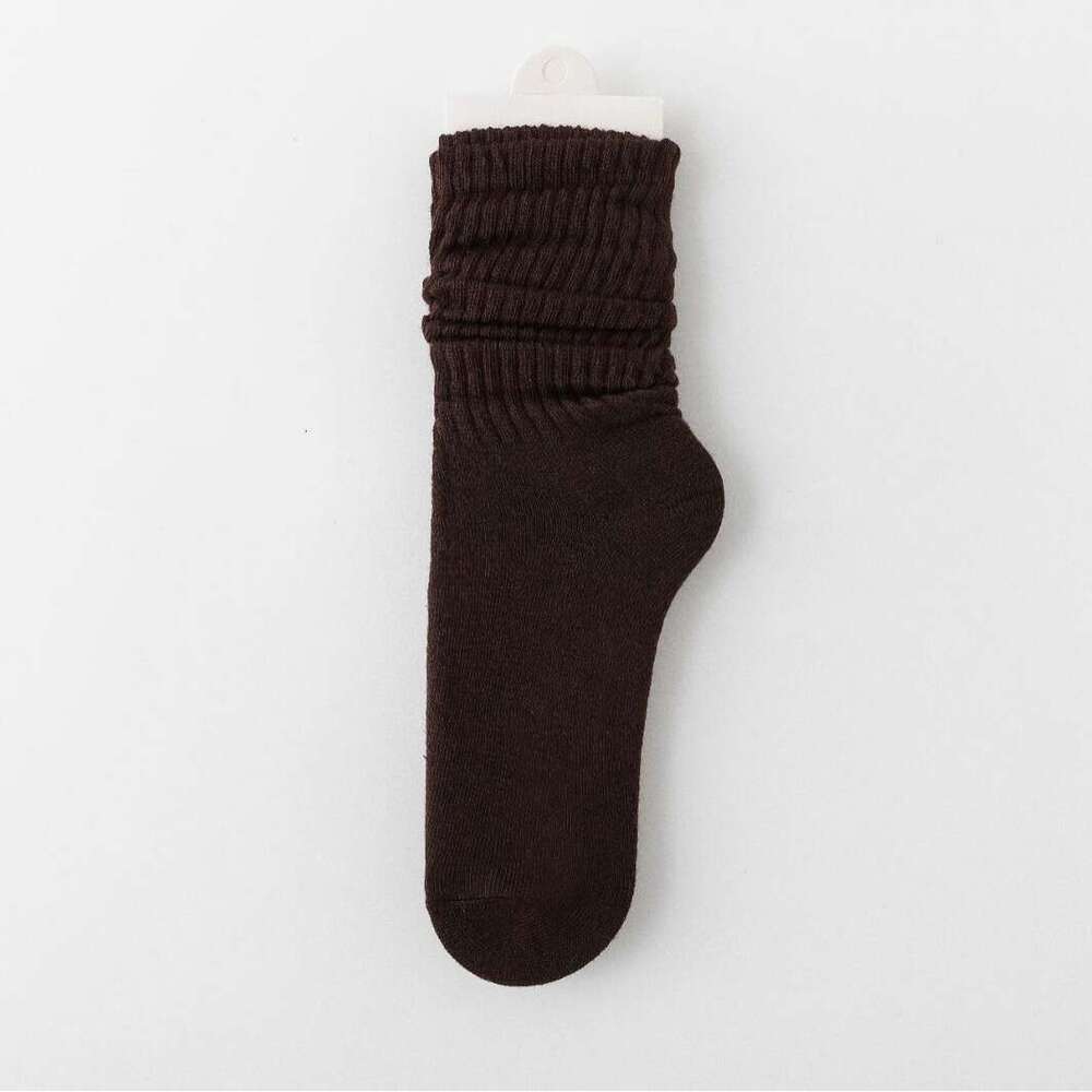 6-Color Pile Maillard Style Children's Spring And Mid Ins Trendy Internet Brown Sugar Fruit Colored Long Tube Socks, Autumn