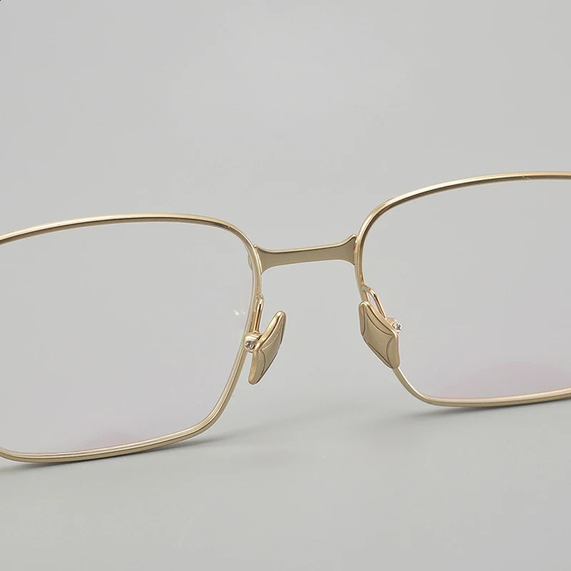 Pure Glasses Frame IP Plating Women Square Vintage Myopia Optical Prescription Eyeglasses Korean Ultralight Eyewear 241230