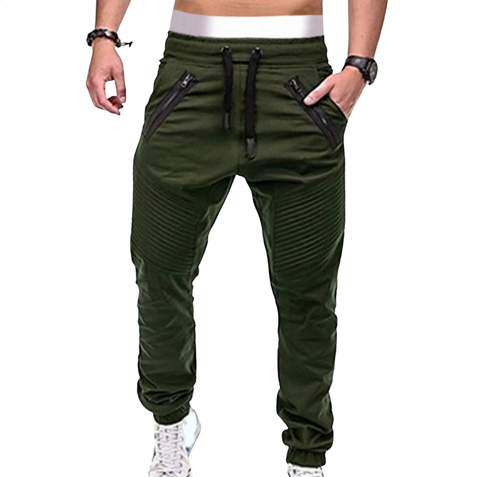 Sweatpants Pants Straight Fitness Long Breathable Sports Men Leg Stretch Gym Outdoor Trousers Winter Joggers Pa 241230