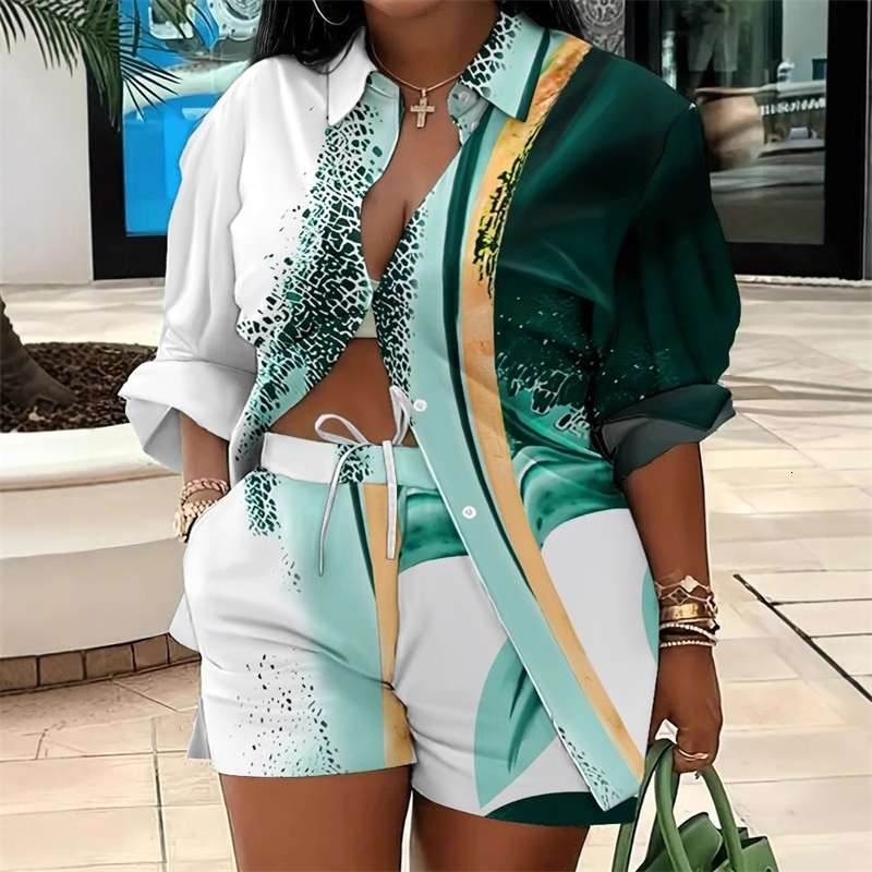 Women Tracksuits Two Pieces Set 2025 New Fashion Printing Temperament Commuting Sportwear