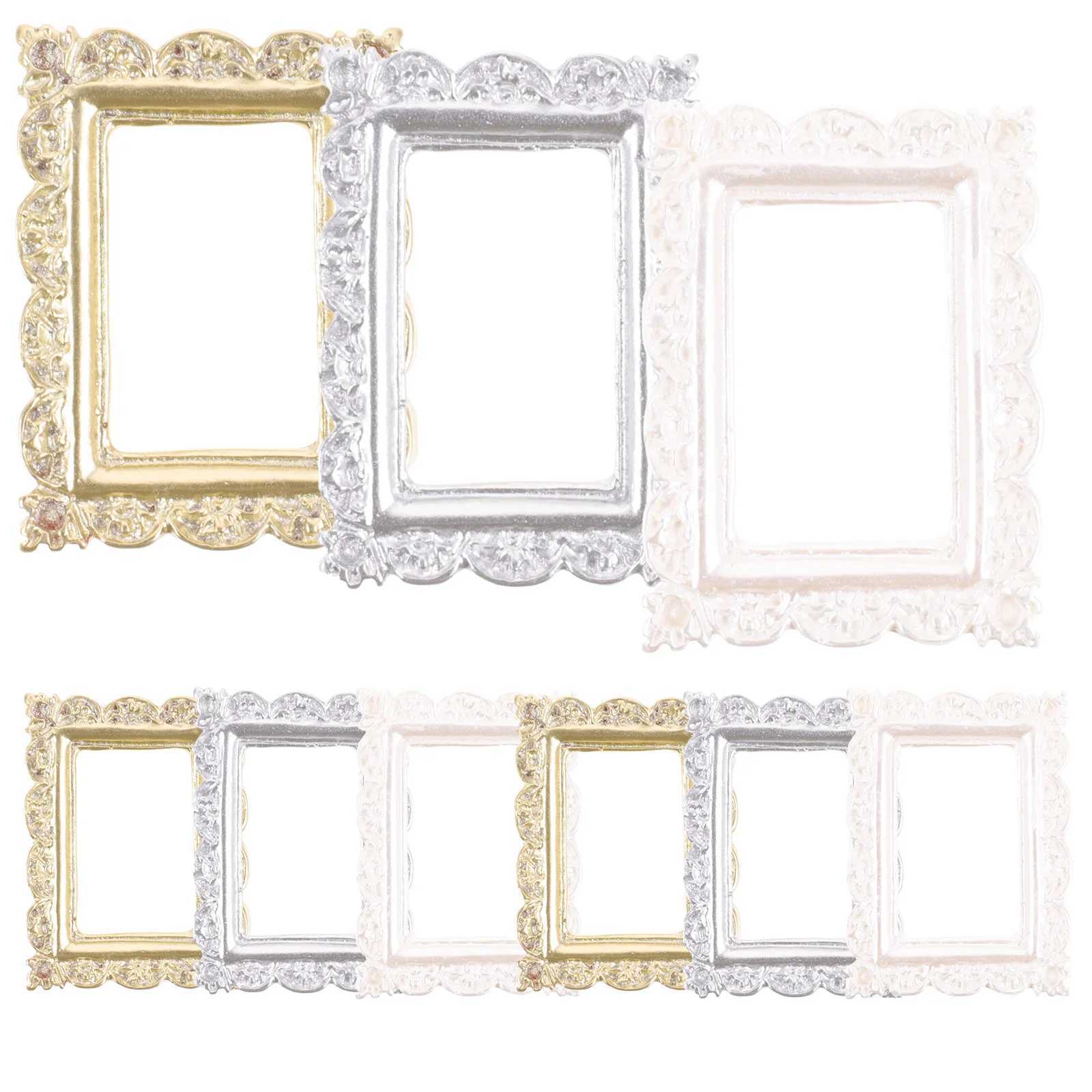 Frames 9 Dollhouse Picture Boxes 1 12 Scale Photo Decoration Miniature Resin Mobile Phone Accessories CL241231 H260306