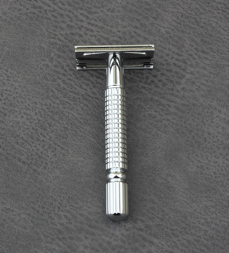 BAILI Safety Razor Chrome Alloy Top quality with Packing Sliver Unscrew The Two-sided turret Manual Shaving razor 1 Blades 241230