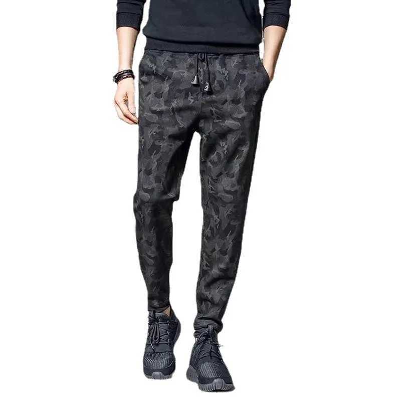 New gym drawstring mens sportswear camouflage jogging bag harem sports pants relaxed mens long legs plus size M-5XL W250318