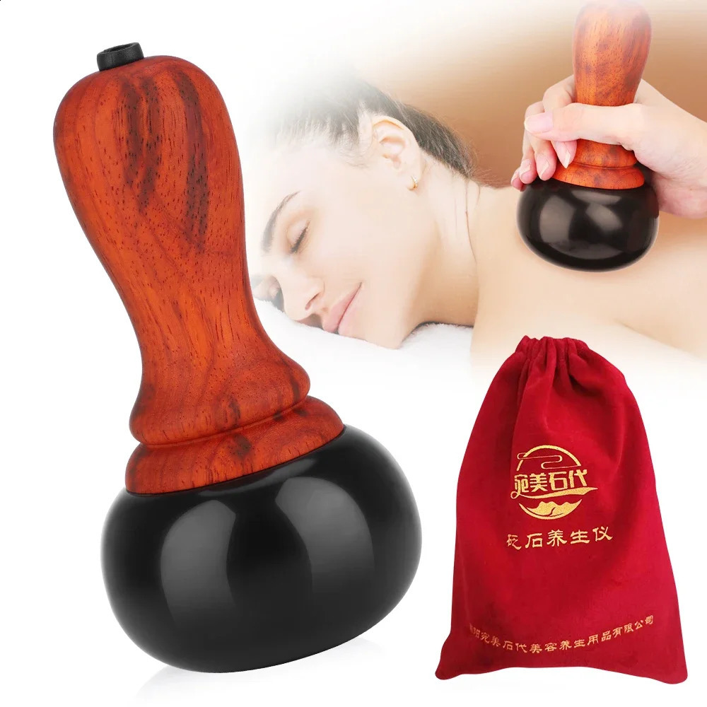 Stone Electric GuaSha Natural Stone Needle Skin Scraping Back Neck Face Massage Relax Muscles Skin Lift Care Spa 241230