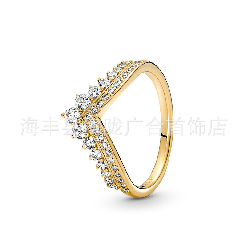925 Sterling Silver New Fashion Women's and Men Sparkling Blue Wishing Bone Designer Ring Suitable for Europe and America gift with box