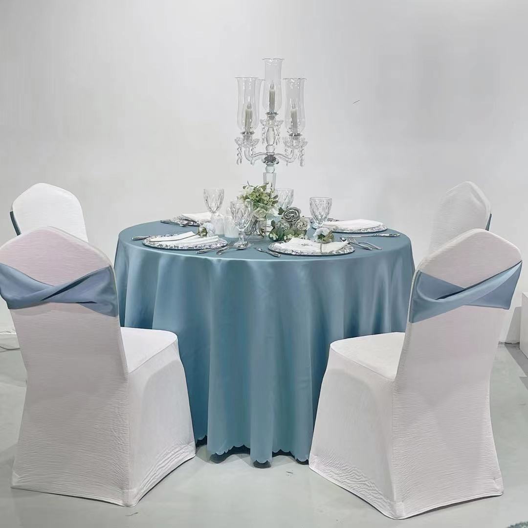 Chic Bridal Banquet Satin Chair Covers with Bows - Premium Wedding Event Set RT-1