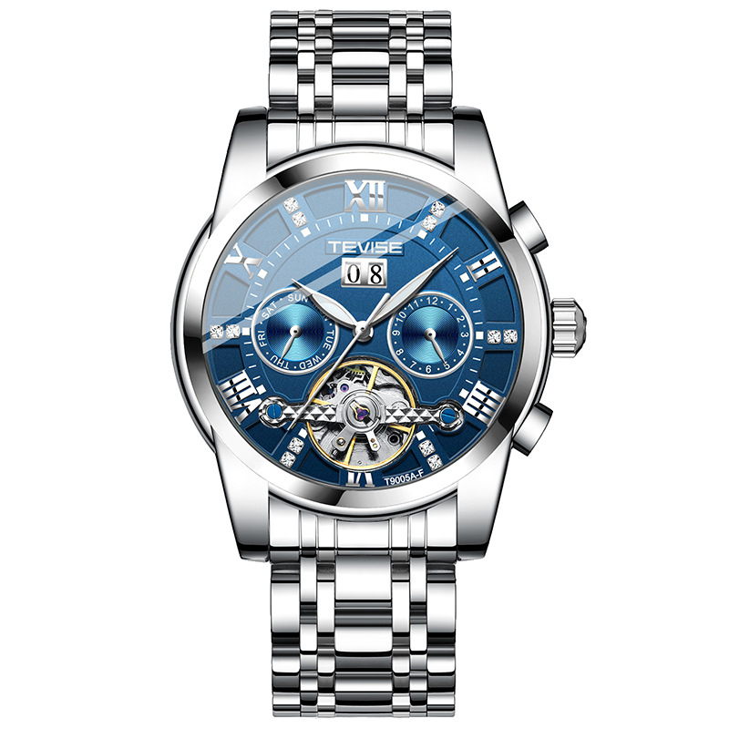 TEVISE Automatic Mechanical Watchs Mens Watch Fashionable Mechanical Watch with Multiple Functions and Waterproof T017