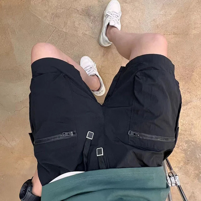 Mens summer casual shorts mens lightweight cargo shorts multi pocket quick drying outdoor hiking covered mens shorts 241230