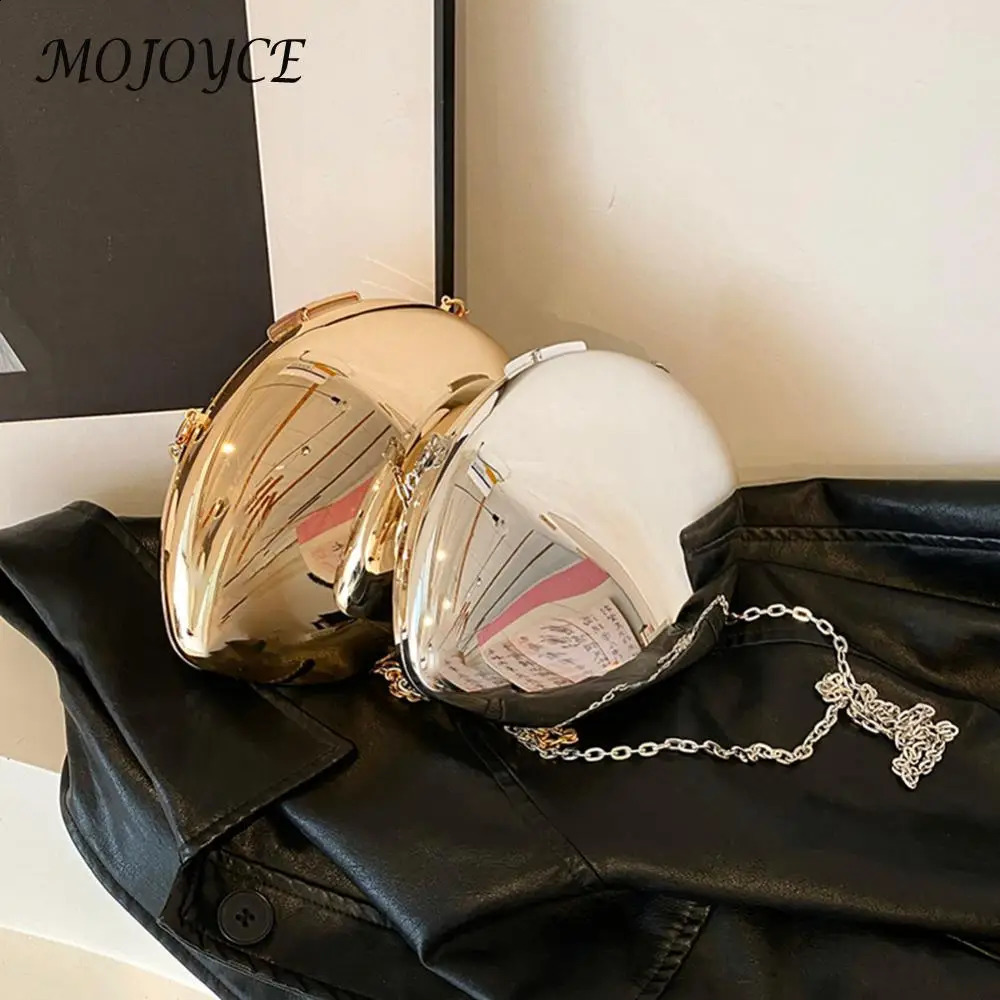 Shell Shape Acrylic Evening Bag for Women Stylish Clutch Purse with Chain Perfect for Parties Weddings and Cocktails 241231