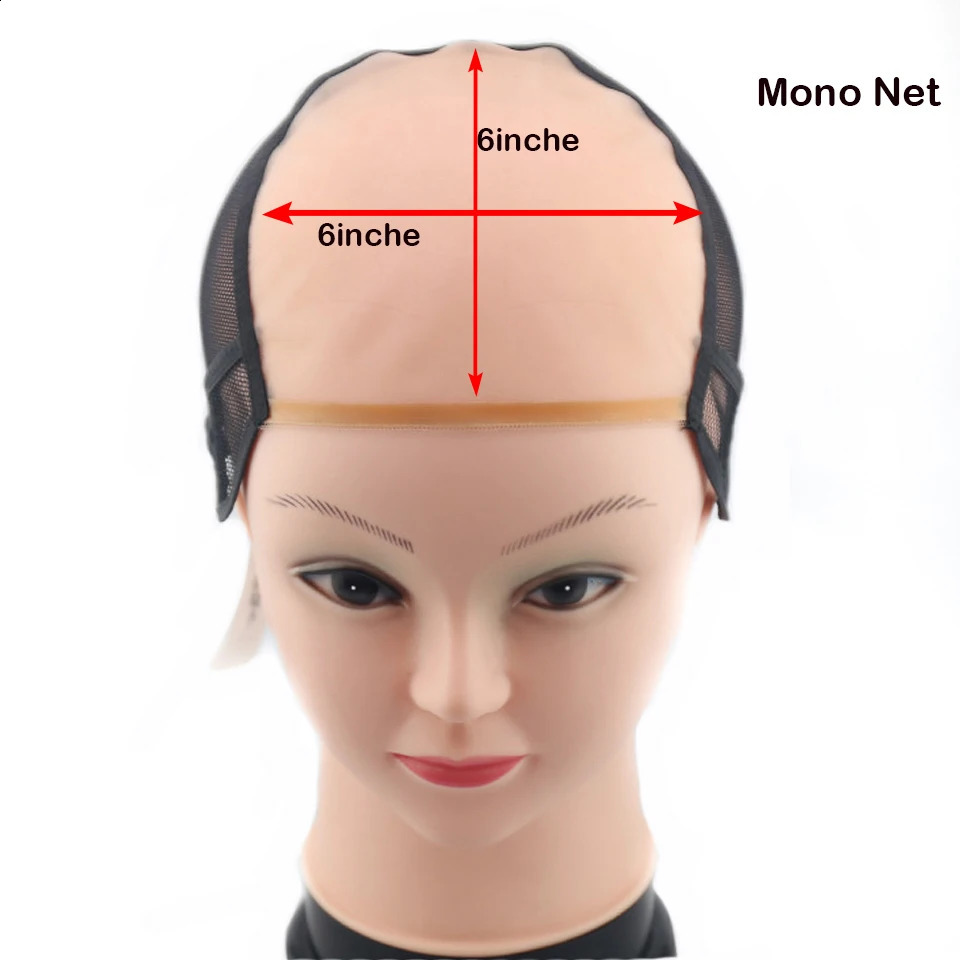6*6 Mono Net Lace Wig Caps For Making Wigs Closure Frontal Base Wig Accessory Tools Invisible Hair Nets Lace Wig Base Cap 241230