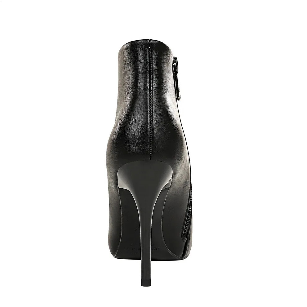 BIGTREE Retro Black Women Ankle Boots Pointed Toe High Stiletto Heels Winter Shoes Zapatillas Mujer 241231