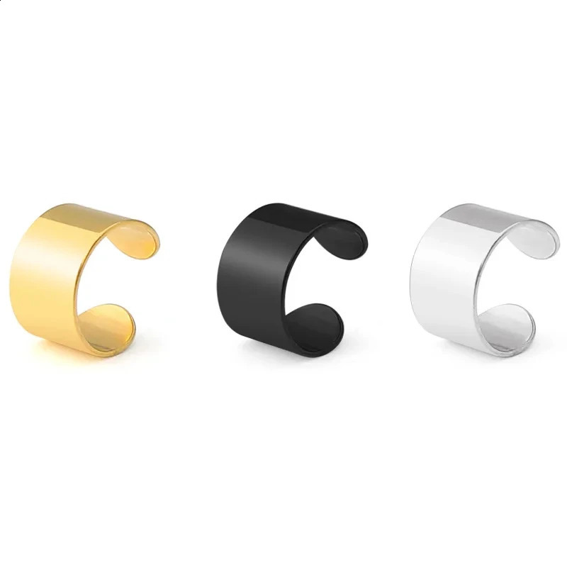 Korean Mens Ear Cuff Fashion Steel Clip Earrings For Men Single Clips Without Pierced Ears Stainless Jewelry 241225