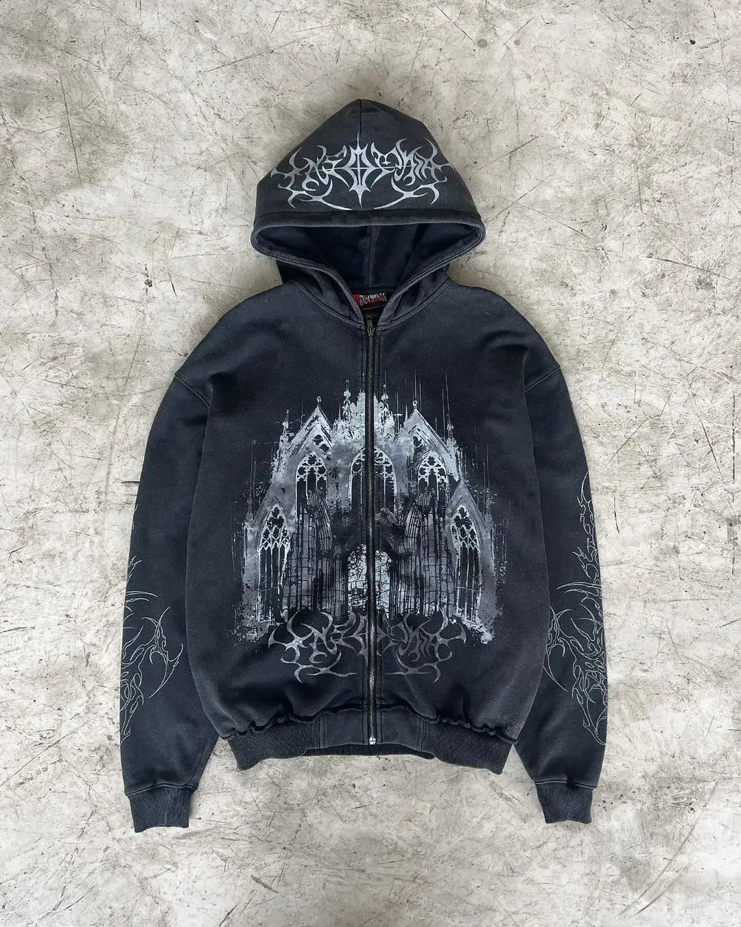 Printed Zipper Hoodie Y2K Spring Vintage Harajuku Casual Sports Shirt Mens Womens Street Punk Hip Hop Loose Hoodies 241230