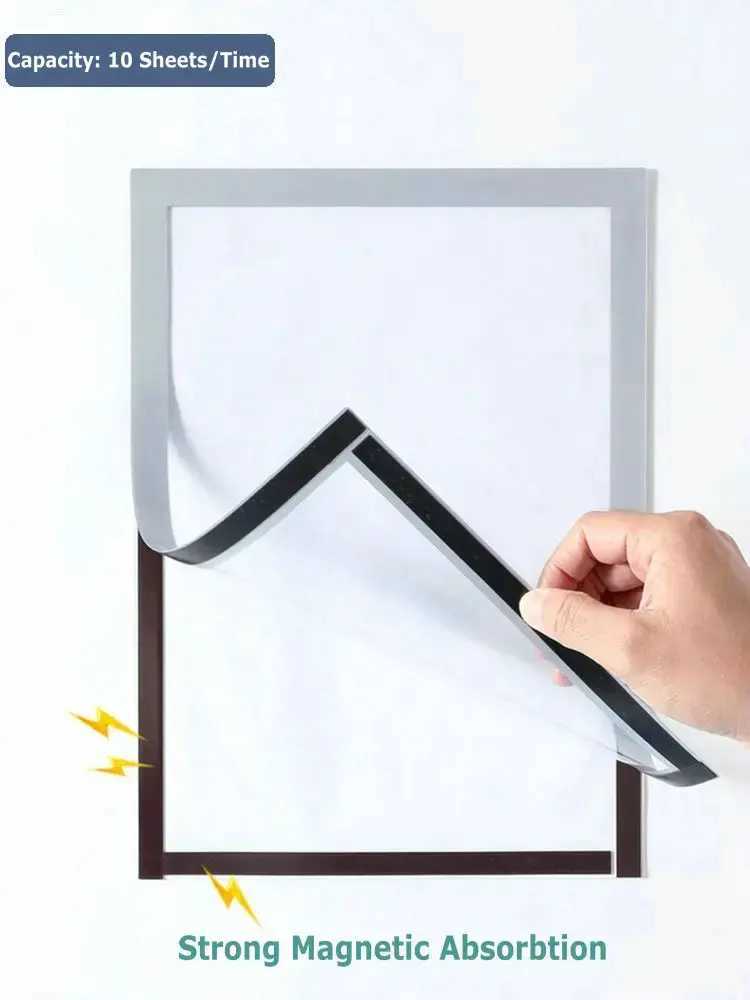 Frames Moetron Large Poster Frame 50x70cm Soft PVC Magnetic Frame A2 Poster Frame 40x60cm Adhesive Wall Frame 50x70cm CL241231