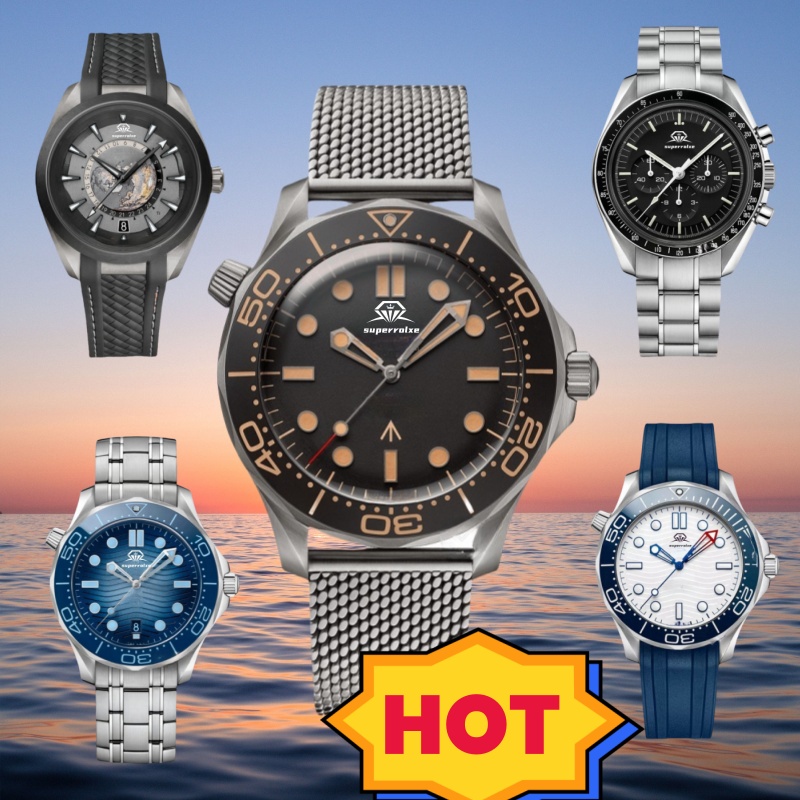 Luxury Watch Men's Automatic Mechanical Ceramic Watch 41mm Full Stainless Steel Wrist Swimming Watch Sapphire Super Luminous With Box 5Awatches