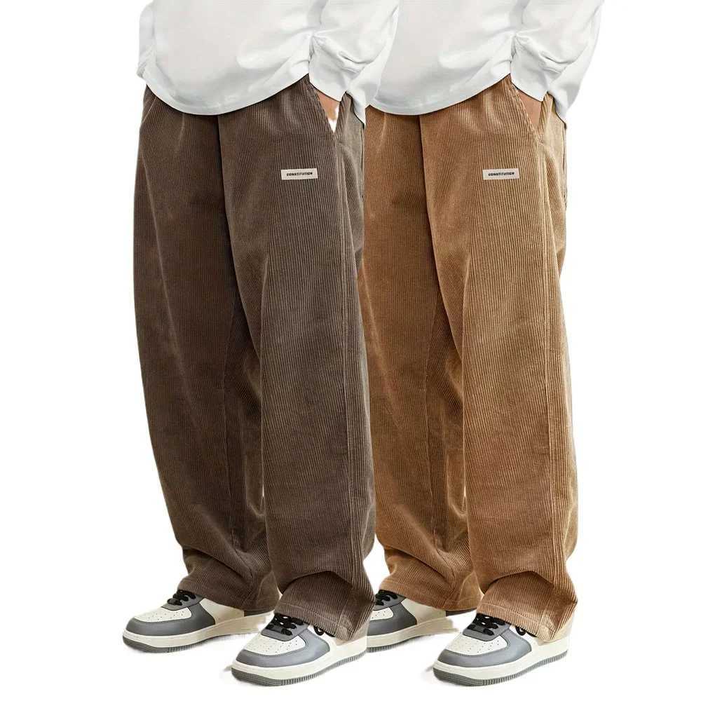 Corduroy Pants mens clothing sports pants loose casual pants mens bag style hose regular length Trouser mens cargo pants women W241231