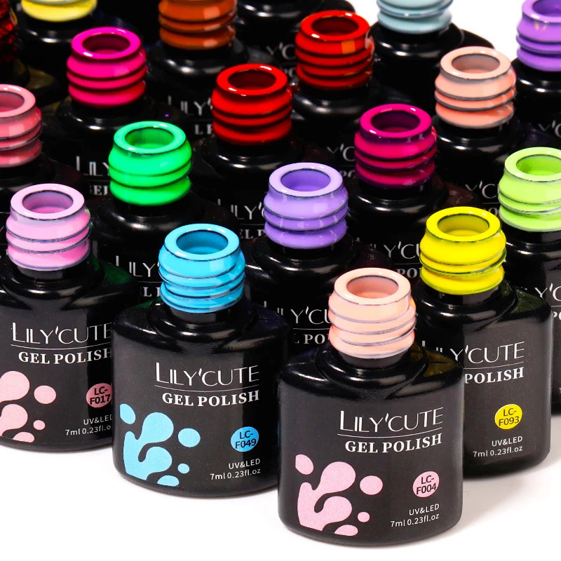 LILYCUTE 60/66/129PCS/Set Gel Nail Polish Set Glitter Colors Nail Kit Esmaltes Semi Permanent UV Gel Nail Art DIY Manicure Sets 241230