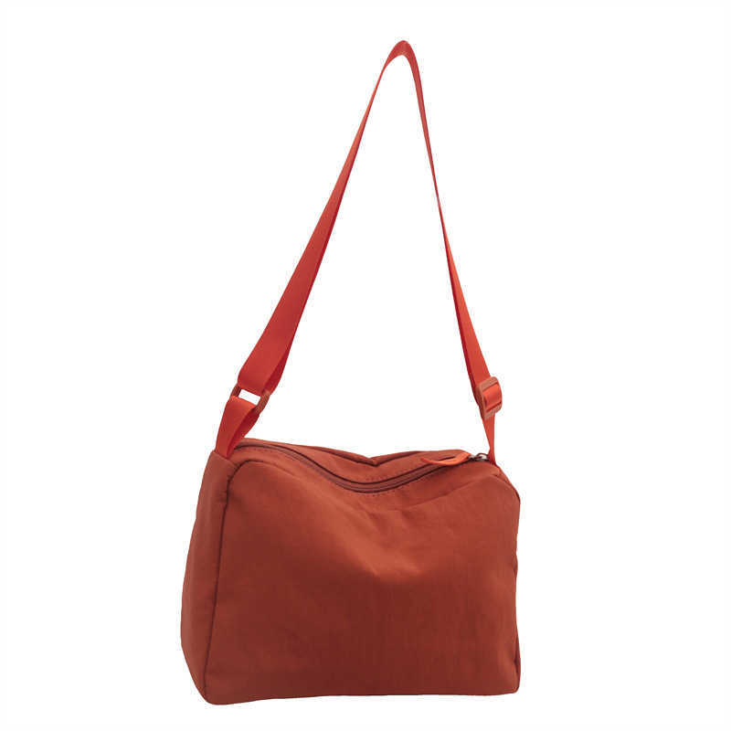 Oxford Cloth Leisure Art Style 2024 Summer New Style Texture Fashion Simple Solid Color Large Capacity Shoulder Bag