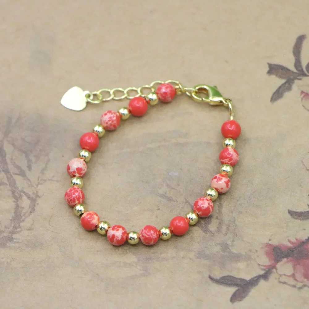 High quality natural stone bead bracelet baby girl lobster buckle Accor girl yoga Christmas wedding gift jewelry charm W241231