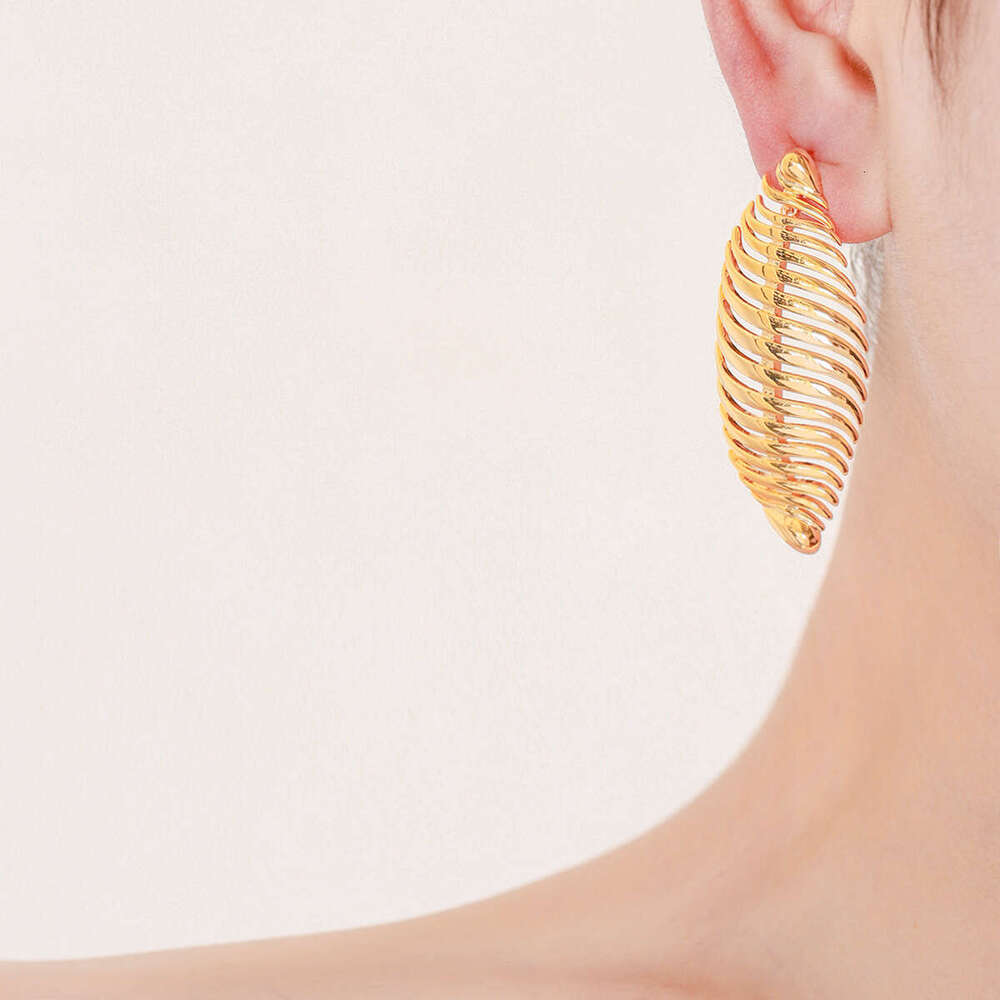 Earrings with fashionable high-end feel, light temperament, and 2024 new style, niche design, unique earrings