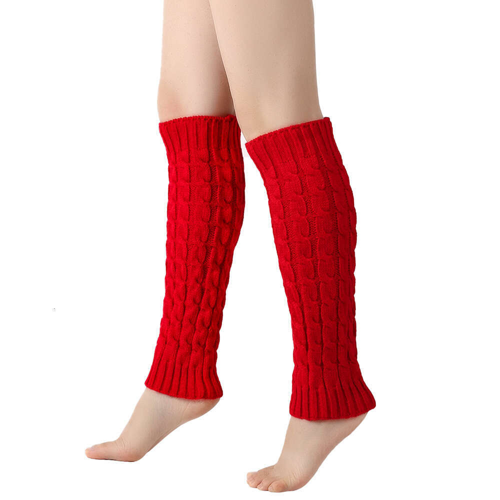 Autumn And Winter Fried Dough Twists Knitting Women's Warm Pile Socks, Figure Eight Wool Leg Guards, Boots