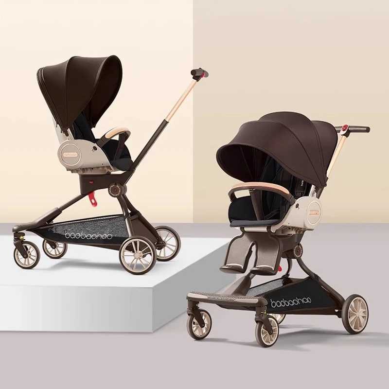 V9 Baby carriage Lightweight Baby Strollers can Sit or Lie Down 0-3 Years Old Folding Two-way High Landscape Newborn StrollerXJ241231