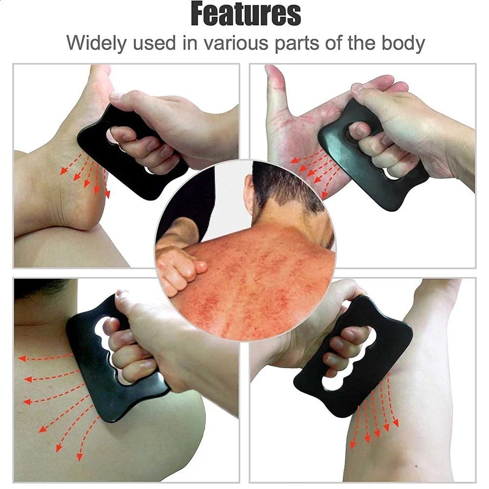 1 PCS Muscle Scraper Tool Gua Sha Body Tools Guasha Bian Stone Scraping Massage Tools Used for Back Leg Arm Neck Shoulder 241230
