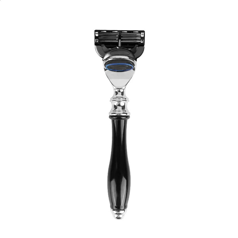 Manual Razor with Black Durable Handle for Men Shaving Tool Gift 241230