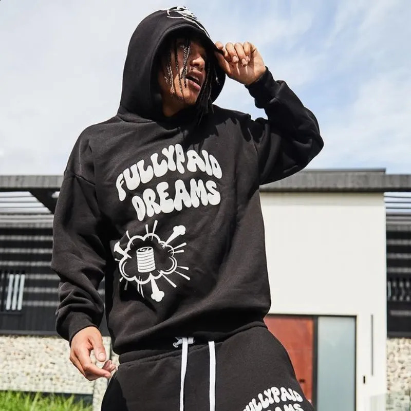 INS Y2K hoodie Punk Harajuku printing streetwear Mens womens clothing Oversized Hoodie Sweatshirt Fashion Casual Pullover Tops 241230