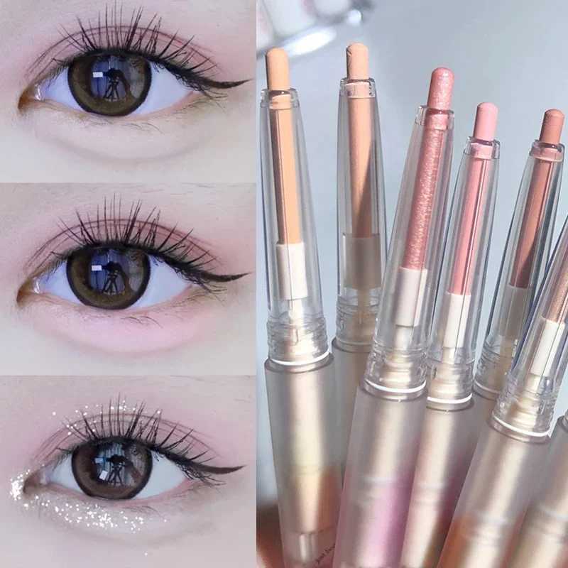 Sparkling diamonds lyrical silk pens eye shadow sticks waterproof matte bright silk eyeliner fluorescent pen makeup tools W241230