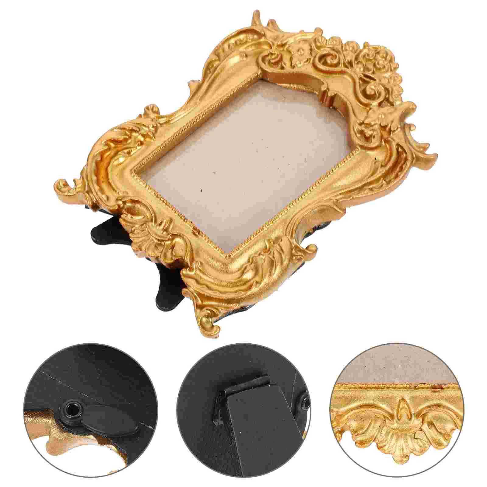 Frames Frame photo holder frame retro display gold desktop rural wedding commemorative Baroque decoration CL241231 H260306