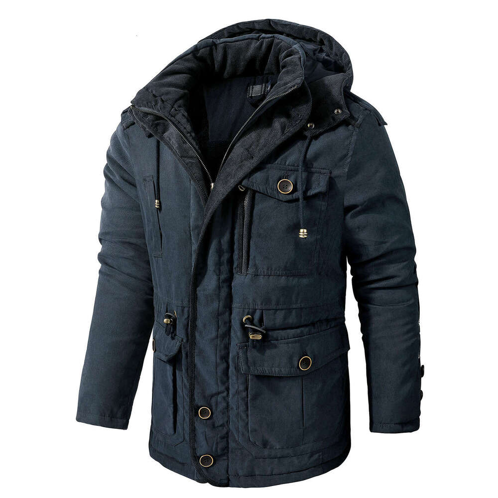 Winter Fleece Parkas Men Warm Windproof Jackets Thick Hooded Parka Coat Mens Fur ner Outerwear Casual Cotton Padded Jacket - view 6