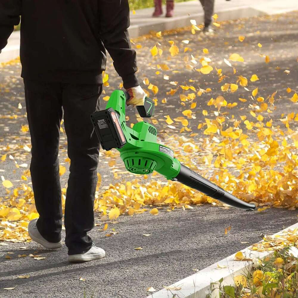 21V Handheld Electric Lightweight Battery Powered Leaf Blower for Lawn Care Patio Yard Sidewalk