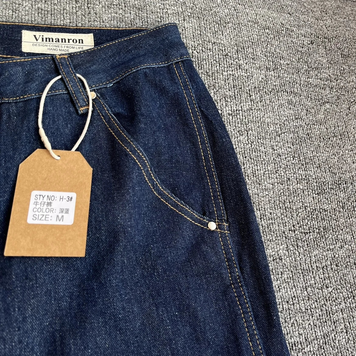 American Classic Casual Mens Straight Loose Woodcutting Vintage Workwear Jeans High Street Washed Old Pants Y2k Youth Male 241230