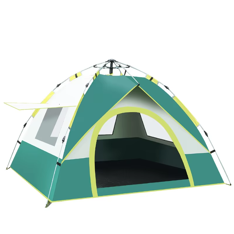 Outdoor Waterproof Camping Tent 3-4 Person Pop up Automatic Family Canvas Tent